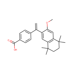 C=C(c1ccc(C(=O)O)cc1)c1cc2c(cc1OC)C(C)(C)CCC2(C)C ZINC000013738457