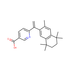 C=C(c1ccc(C(=O)O)cn1)c1cc2c(cc1C)C(C)(C)CCC2(C)C ZINC000013742677