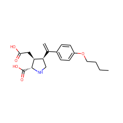 C=C(c1ccc(OCCCC)cc1)[C@H]1CN[C@H](C(=O)O)[C@H]1CC(=O)O ZINC000013758396