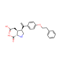 C=C(c1ccc(OCCc2ccccc2)cc1)[C@H]1CN[C@H](C(=O)O)[C@H]1CC(=O)O ZINC000013758401