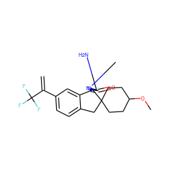 C=C(c1ccc2c(c1)[C@@]1(N=C(N)N(C)C1=O)C1(CCC(OC)CC1)C2)C(F)(F)F ZINC000141972340