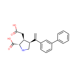 C=C(c1cccc(-c2ccccc2)c1)[C@H]1CN[C@H](C(=O)O)[C@H]1CC(=O)O ZINC000013758388