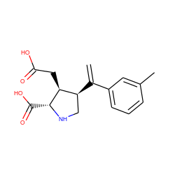 C=C(c1cccc(C)c1)[C@H]1CN[C@H](C(=O)O)[C@H]1CC(=O)O ZINC000013758356