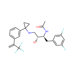 C=C(c1cccc(C2(NC[C@@H](O)[C@H](Cc3cc(F)cc(F)c3)NC(C)=O)CC2)c1)C(F)(F)F ZINC000060327932