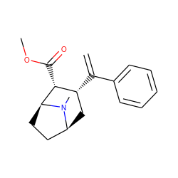 C=C(c1ccccc1)[C@@H]1C[C@H]2CC[C@@H]([C@@H]1C(=O)OC)N2C ZINC000169362168