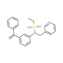 C=C(c1ccccc1)c1cccc(N(Cc2cccnc2)S(=O)(=O)CC)c1 ZINC000026848383