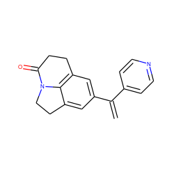 C=C(c1ccncc1)c1cc2c3c(c1)CCN3C(=O)CC2 ZINC000095594743