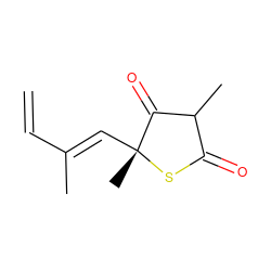 C=C/C(C)=C/[C@@]1(C)SC(=O)C(C)C1=O ZINC000004099011