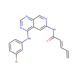 C=C/C=C/C(=O)Nc1cc2c(Nc3cccc(Br)c3)ncnc2cn1 ZINC000013861819