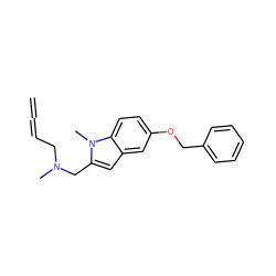 C=C=CCN(C)Cc1cc2cc(OCc3ccccc3)ccc2n1C ZINC000084616282