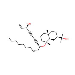 C=C[C@@H](O)C#CC#C[C@H](/C=C\CCCCCCC)O[C@]1(C)CCC[C@]2(C)CC[C@@H](C(C)(C)O)C[C@H]21 ZINC000299823259