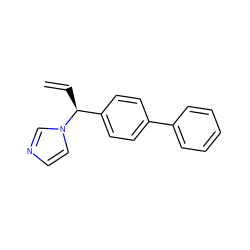 C=C[C@@H](c1ccc(-c2ccccc2)cc1)n1ccnc1 ZINC000040979659