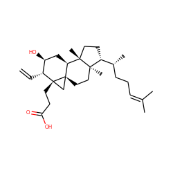 C=C[C@@H]1[C@@H](O)C[C@@H]2[C@]3(CC[C@]4(C)[C@@H]([C@H](C)CCC=C(C)C)CC[C@@]24C)C[C@]13CCC(=O)O ZINC000029327162