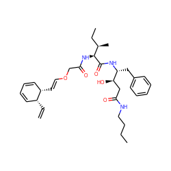 C=C[C@@H]1C=CC=C[C@@H]1/C=C/OCC(=O)N[C@H](C(=O)N[C@H](Cc1ccccc1)[C@H](O)CC(=O)NCCCC)[C@H](C)CC ZINC000253782844