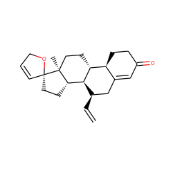 C=C[C@@H]1CC2=CC(=O)CC[C@@H]2[C@H]2CC[C@@]3(C)[C@@H](CC[C@@]34C=CCO4)[C@H]12 ZINC000043206354