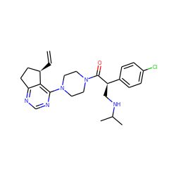 C=C[C@@H]1CCc2ncnc(N3CCN(C(=O)[C@H](CNC(C)C)c4ccc(Cl)cc4)CC3)c21 ZINC000095578565