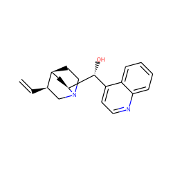 C=C[C@@H]1CN2CC[C@H]1C[C@H]2[C@H](O)c1ccnc2ccccc12 ZINC000005817037