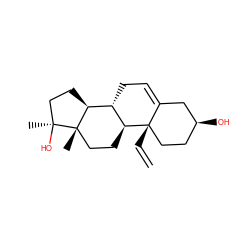 C=C[C@]12CC[C@H](O)CC1=CC[C@@H]1[C@@H]2CC[C@@]2(C)[C@H]1CC[C@]2(C)O ZINC000028950313