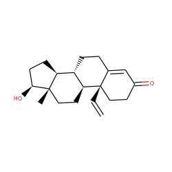 C=C[C@]12CCC(=O)C=C1CC[C@@H]1[C@@H]2CC[C@]2(C)[C@@H](O)CC[C@@H]12 ZINC000028570424