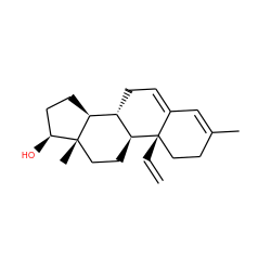 C=C[C@]12CCC(C)=CC1=CC[C@@H]1[C@@H]2CC[C@]2(C)[C@@H](O)CC[C@@H]12 ZINC000028950302