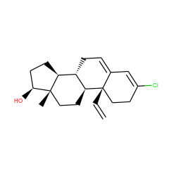 C=C[C@]12CCC(Cl)=CC1=CC[C@@H]1[C@@H]2CC[C@]2(C)[C@@H](O)CC[C@@H]12 ZINC000028950308