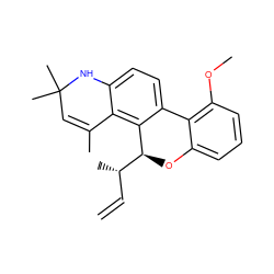 C=C[C@H](C)[C@@H]1Oc2cccc(OC)c2-c2ccc3c(c21)C(C)=CC(C)(C)N3 ZINC000029415347