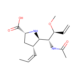 C=C[C@H](OC)[C@H](NC(C)=O)[C@@H]1N[C@@H](C(=O)O)C[C@H]1/C=C\C ZINC000029040246