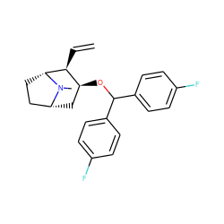 C=C[C@H]1[C@@H](OC(c2ccc(F)cc2)c2ccc(F)cc2)C[C@@H]2CC[C@H]1N2C ZINC000034891372