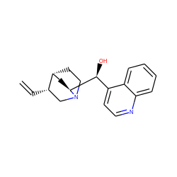 C=C[C@H]1CN2CC[C@@H]1C[C@H]2[C@@H](O)c1ccnc2ccccc12 ZINC000006492943