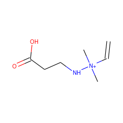 C=C[N+](C)(C)NCCC(=O)O ZINC000169309019