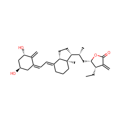 C=C1/C(=C\C=C2/CCC[C@@]3(C)[C@H]2CC[C@@H]3[C@H](C)C[C@@H]2OC(=O)C(=C)[C@@H]2CC)C[C@@H](O)C[C@@H]1O ZINC000037865397