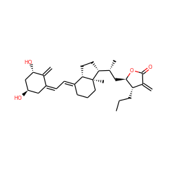 C=C1/C(=C\C=C2/CCC[C@@]3(C)[C@H]2CC[C@@H]3[C@H](C)C[C@H]2OC(=O)C(=C)[C@@H]2CCC)C[C@@H](O)C[C@@H]1O ZINC000037865373