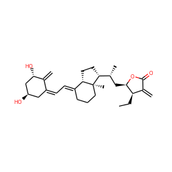 C=C1/C(=C\C=C2/CCC[C@@]3(C)[C@H]2CC[C@@H]3[C@H](C)C[C@H]2OC(=O)C(=C)[C@H]2CC)C[C@@H](O)C[C@@H]1O ZINC000037865366