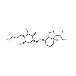 C=C1/C(=C\C=C2/CCC[C@@]3(C)[C@H]2CC[C@@H]3[C@H](C)CC)C[C@@H](O)/C(=C\CCO)[C@@H]1O ZINC000072118868