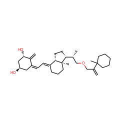 C=C1/C(=C\C=C2/CCC[C@@]3(C)[C@H]2CC[C@@H]3[C@H](C)COCC(=C)C2(C)CCCCC2)C[C@@H](O)C[C@@H]1O ZINC000028869470