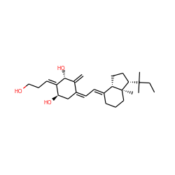 C=C1/C(=C\C=C2/CCC[C@@]3(C)[C@H]2CC[C@@H]3C(C)(C)CC)C[C@@H](O)/C(=C\CCO)[C@@H]1O ZINC000072118620