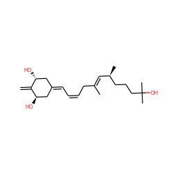 C=C1[C@H](O)CC(=C/C=C\C/C(C)=C/[C@@H](C)CCCC(C)(C)O)C[C@H]1O ZINC000040380701