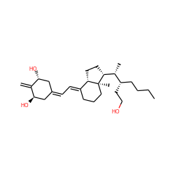 C=C1[C@H](O)CC(=C/C=C2\CCC[C@@]3(C)[C@H]2CC[C@@H]3[C@H](C)[C@@H](CCO)CCCC)C[C@H]1O ZINC000169346875