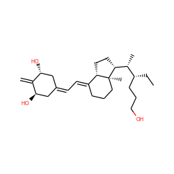 C=C1[C@H](O)CC(=C/C=C2\CCC[C@@]3(C)[C@H]2CC[C@@H]3[C@H](C)[C@H](CC)CCCO)C[C@H]1O ZINC000169346880