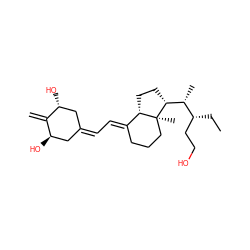 C=C1[C@H](O)CC(=C/C=C2\CCC[C@@]3(C)[C@H]2CC[C@@H]3[C@H](C)[C@H](CC)CCO)C[C@H]1O ZINC000169346876