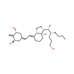 C=C1[C@H](O)CC(=C/C=C2\CCC[C@@]3(C)[C@H]2CC[C@@H]3[C@H](C)[C@H](CCCC)CCCO)C[C@H]1O ZINC000169346879