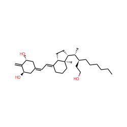 C=C1[C@H](O)CC(=C/C=C2\CCC[C@@]3(C)[C@H]2CC[C@@H]3[C@H](C)[C@H](CCO)CCCCCC)C[C@H]1O ZINC000263620625