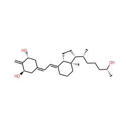 C=C1[C@H](O)CC(=C/C=C2\CCC[C@@]3(C)[C@H]2CC[C@@H]3[C@H](C)CCC[C@@H](C)O)C[C@H]1O ZINC000066251992