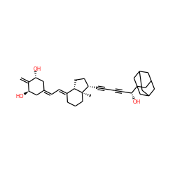 C=C1[C@H](O)CC(=C/C=C2\CCC[C@]3(C)[C@@H](C#CC#C[C@@H](O)C45CC6CC(CC(C6)C4)C5)CC[C@@H]23)C[C@H]1O ZINC000143358315