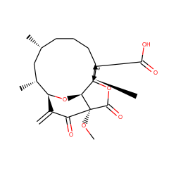 C=C1C(=O)[C@]2(OC)C(=O)O[C@@]34C[C@H](C)C(C(=O)O)=C[C@@H]3CCC[C@@H](C)C[C@@H](C)[C@H]1O[C@H]24 ZINC000003941065