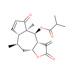 C=C1C(=O)O[C@@H]2C[C@@H](C)[C@@H]3C=CC(=O)[C@@]3(C)[C@@H](OC(=O)C(C)C)[C@H]12 ZINC000013585446