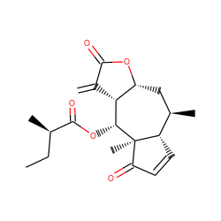 C=C1C(=O)O[C@@H]2C[C@@H](C)[C@@H]3C=CC(=O)[C@@]3(C)[C@H](OC(=O)[C@H](C)CC)[C@H]12 ZINC000013685000