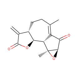 C=C1C(=O)O[C@H]2[C@H]1CCC(C)=C1C(=O)[C@H]3O[C@@]3(C)[C@@H]12 ZINC000013585411