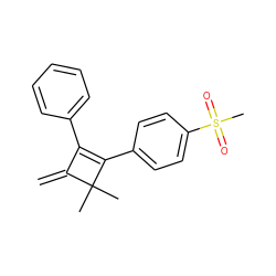 C=C1C(c2ccccc2)=C(c2ccc(S(C)(=O)=O)cc2)C1(C)C ZINC000026639088