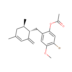 C=C1C=C(C)C[C@@H](C)[C@@H]1Cc1cc(OC)c(Br)cc1OC(C)=O ZINC000013755728